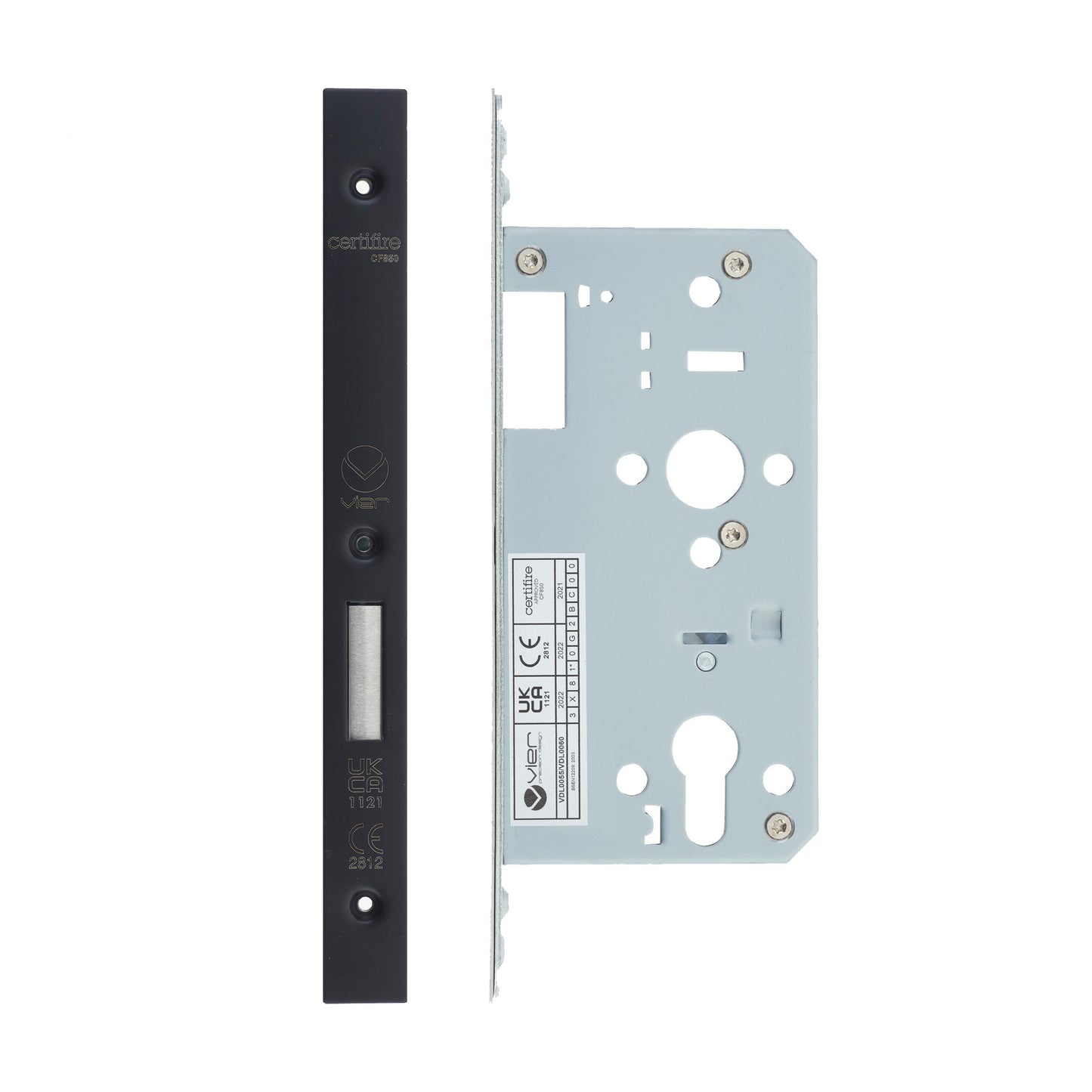 2 Piece DIN Euro Profile Deadlock – 72mm Centres
