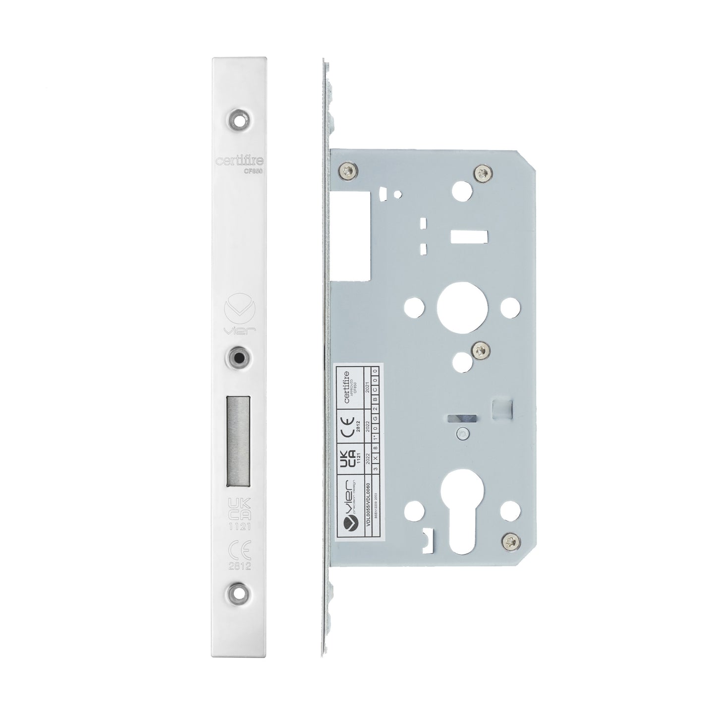 2 Piece DIN Euro Profile Deadlock – 72mm Centres