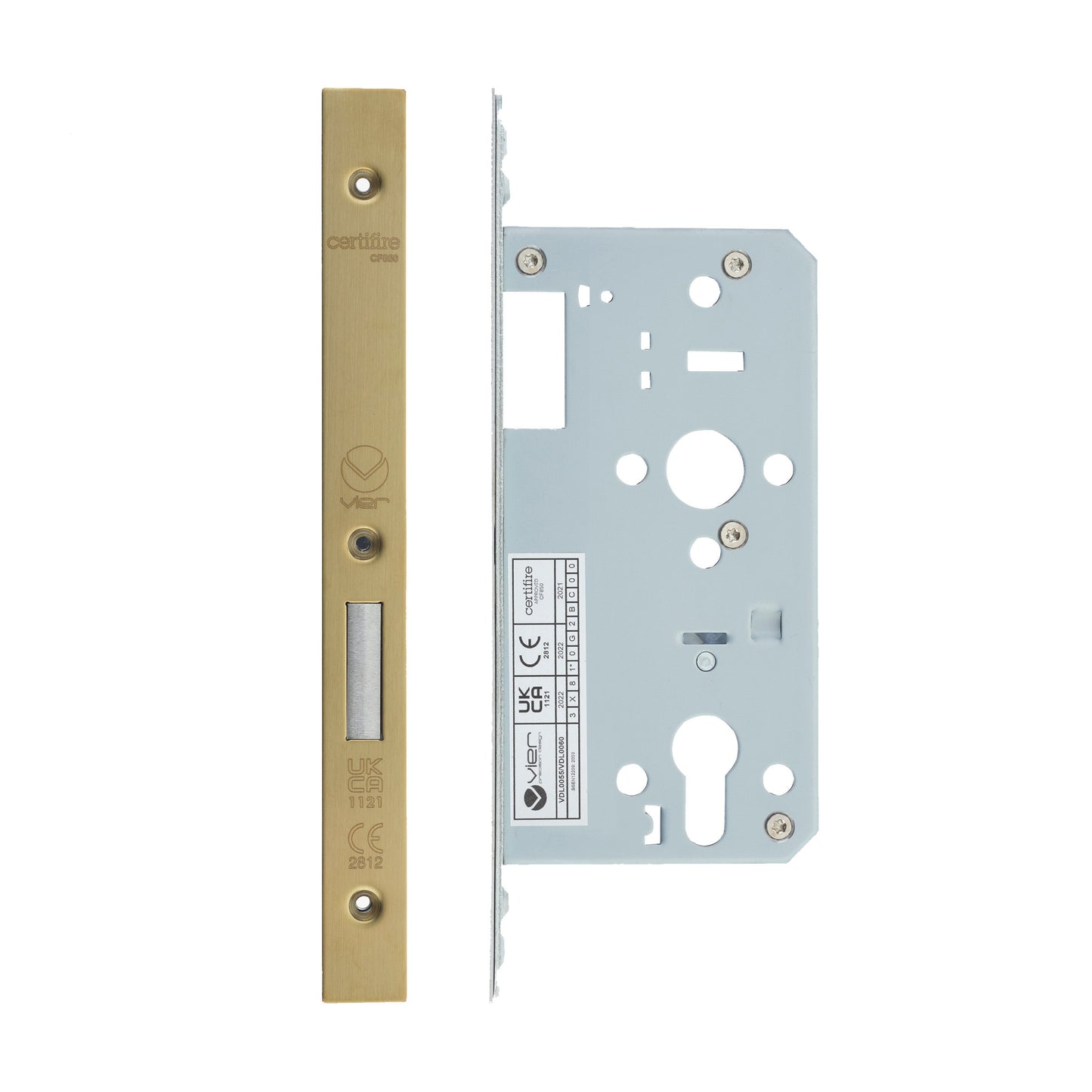 2 Piece DIN Euro Profile Deadlock – 72mm Centres