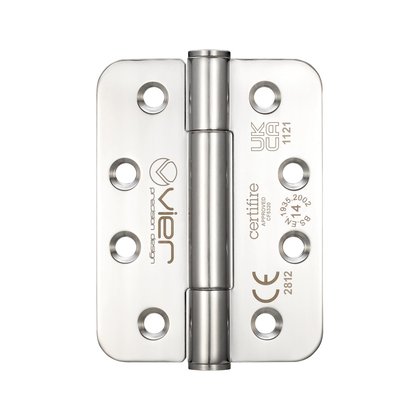 Grade 14 Concealed Bearing Hinge Stainless Steel Radius - Grade 201 - 102 x 76 x 3mm