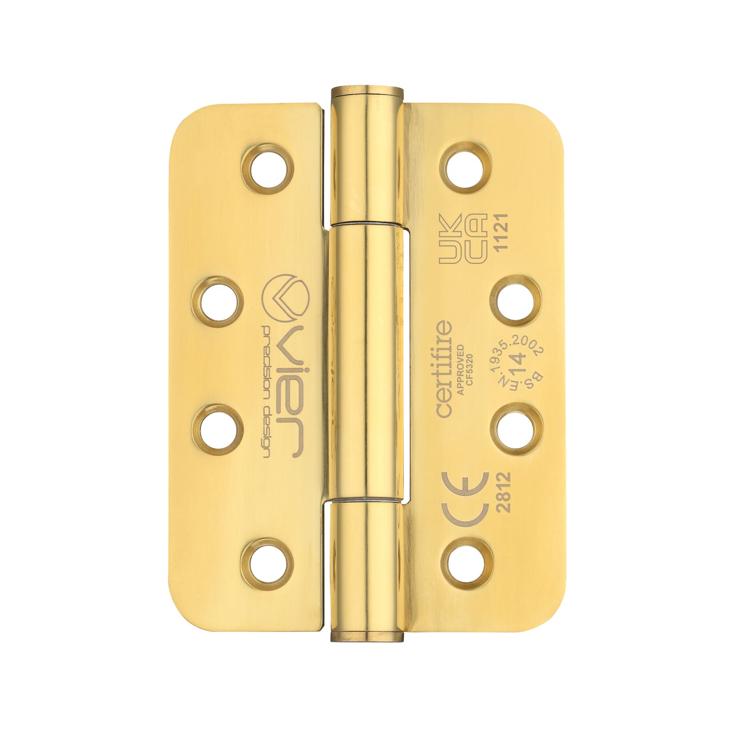 Grade 14 Concealed Bearing Hinge Stainless Steel Radius - Grade 201 - 102 x 76 x 3mm