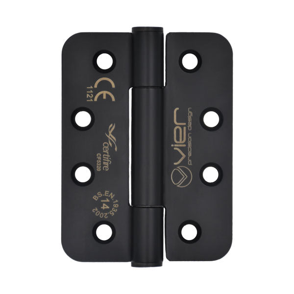 Grade 14 Concealed Bearing Hinge Stainless Steel Radius - Grade 201 - 102 x 76 x 3mm