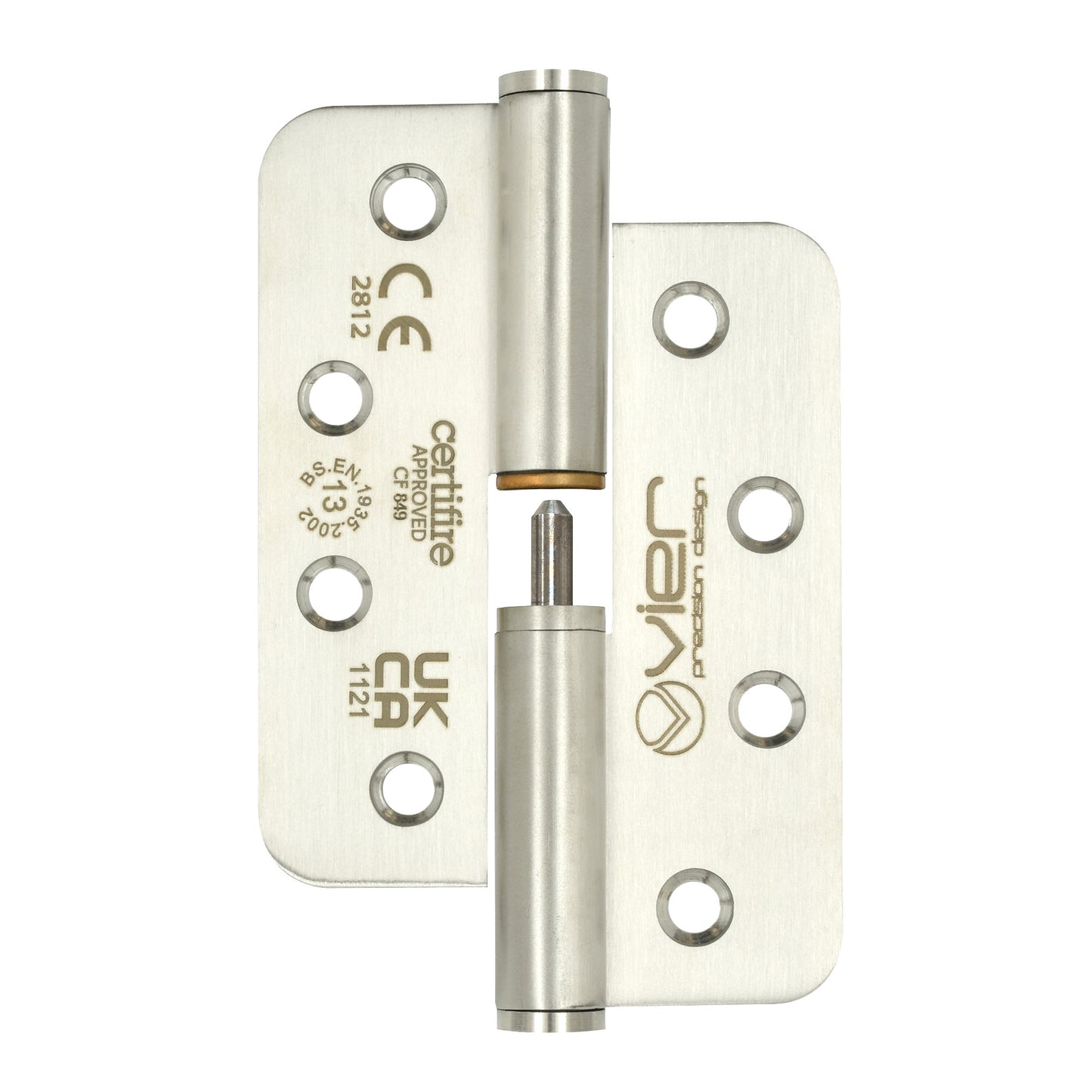 102x76x3mm Stainless Steel Lift Off Hinge, Grade 13, Radius