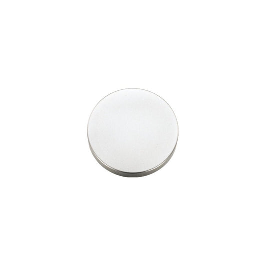 Zoo Hardware Escutcheons Blank Escutcheon with a diameter of 53mm, featuring a smooth circular design in a silver finish, suitable for covering holes in doors or cabinetry.
