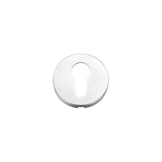 Zoo Hardware Euro Profile Escutcheon with a diameter of 53mm, featuring a circular shape and a keyhole cutout in the center. The escutcheon is finished in a smooth, polished surface.