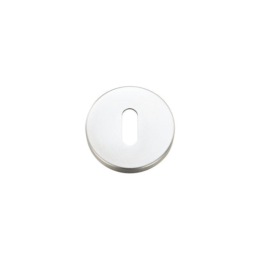 Zoo Hardware Escutcheons Standard Profile with a diameter of 53mm, featuring a circular design and a keyhole slot in the center, made of durable metal with a brushed finish.