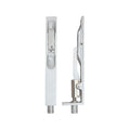 Zoo Hardware Lever Action Flush Bolt measuring 20 x 150mm, featuring a silver tone metal construction with a simple lever mechanism for secure locking.
