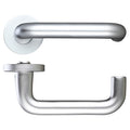 19mm Return to Door Lever on Round Screw-on Rose - 53mm Dia