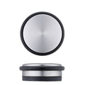 Zoo Hardware Door Viewer with Glass Lens features a 14mm diameter and provides a 180° angle of vision. The design includes a sleek silver finish with a black rubber seal for installation.