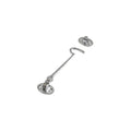Zoo Hardware Cabin Hook (Lightweight) 6" in a metallic finish, featuring a curved hook and two mounting plates for secure installation.