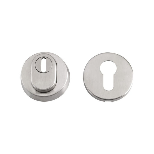 Zoo Hardware Security Escutcheon with a diameter of 53mm, featuring a round design. The escutcheon is made of stainless steel, showcasing a polished finish.