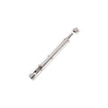 Zoo Hardware Barrel Bolt 900x40mm in a silver finish, made of metal, featuring a sliding bolt mechanism with included keeps and screws for installation.