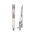 Zoo Hardware Lever Action Flush Bolt measuring 20 x 150mm, featuring a stainless steel finish with a sleek design, shown from two angles to highlight its mechanism and construction.
