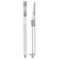 Zoo Hardware Lever Action Flush Bolt in a sleek stainless steel finish, measuring 20mm x 305mm, designed for secure door closure with a simple lever mechanism and a durable construction.
