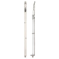 Zoo Hardware Lever Action Flush Bolt measuring 20 x 457mm, featuring a sleek stainless steel construction with a lever mechanism for secure functionality. This product is shown in a vertical position for clear visibility.