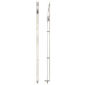 Zoo Hardware Lever Action Flush Bolt in a polished chrome finish, measuring 20 x 609mm with a radius design. Shown with a slim profile and functional mechanism for secure locking.