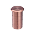 Zoo Hardware Flush Bolt Dust Socket for Concrete in stainless steel, measuring 20x38mm, featuring a cylindrical design with a smooth top and grooved sides for durability.