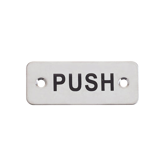Rectangular Push Sign - 75 x 30mm