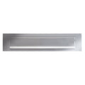 Zoo Hardware Letter Plate measuring 340mm x 75mm with 312mm centers, featuring a sleek, rectangular stainless steel design for a modern look.