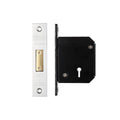 British Standard 5 Lever Deadlock – Solid Brass Deadbolt - Keyed Alike 67mm Satin Stainless Keyed Alike Love Handles uk