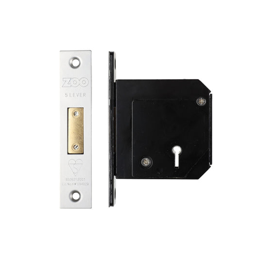 British Standard 5 Lever Deadlock – Solid Brass Deadbolt - Keyed Alike
