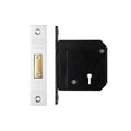 British Standard 5 Lever Deadlock – Solid Brass Deadbolt - Keyed Alike 80mm Satin Stainless Keyed Alike Love Handles uk