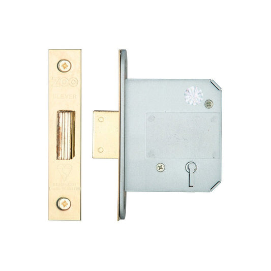 British Standard 5 Lever Deadlock – 64mm & 76mm 76mm PVD Brass Standard Keyed Love Handles uk