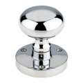 Mushroom Mortice Knob - 61.5mm Rose Diameter, 52mm Diameter Knob
