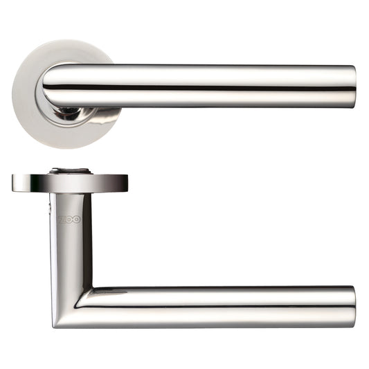 19mm Mitred Lever on Round Rose - Grade 304