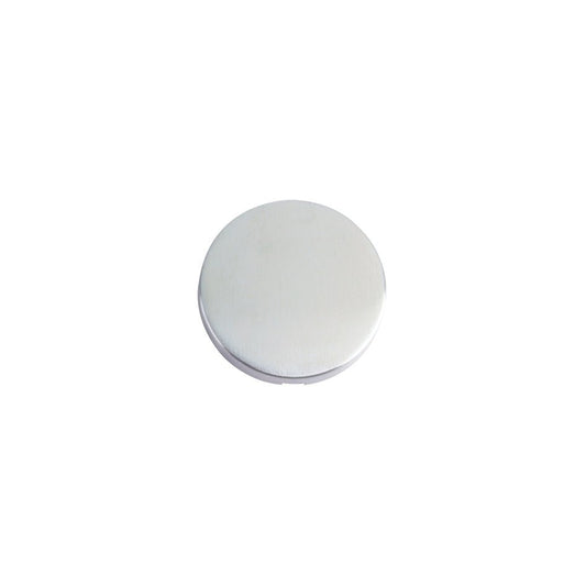 Zoo Hardware Blank Escutcheon in Grade 201, featuring a round design with a diameter of 52mm, shown in a simple silver finish.