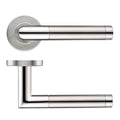 19mm Mitred Dual Finish Lever - Push On Rose - 52mm Dia - Grade 201