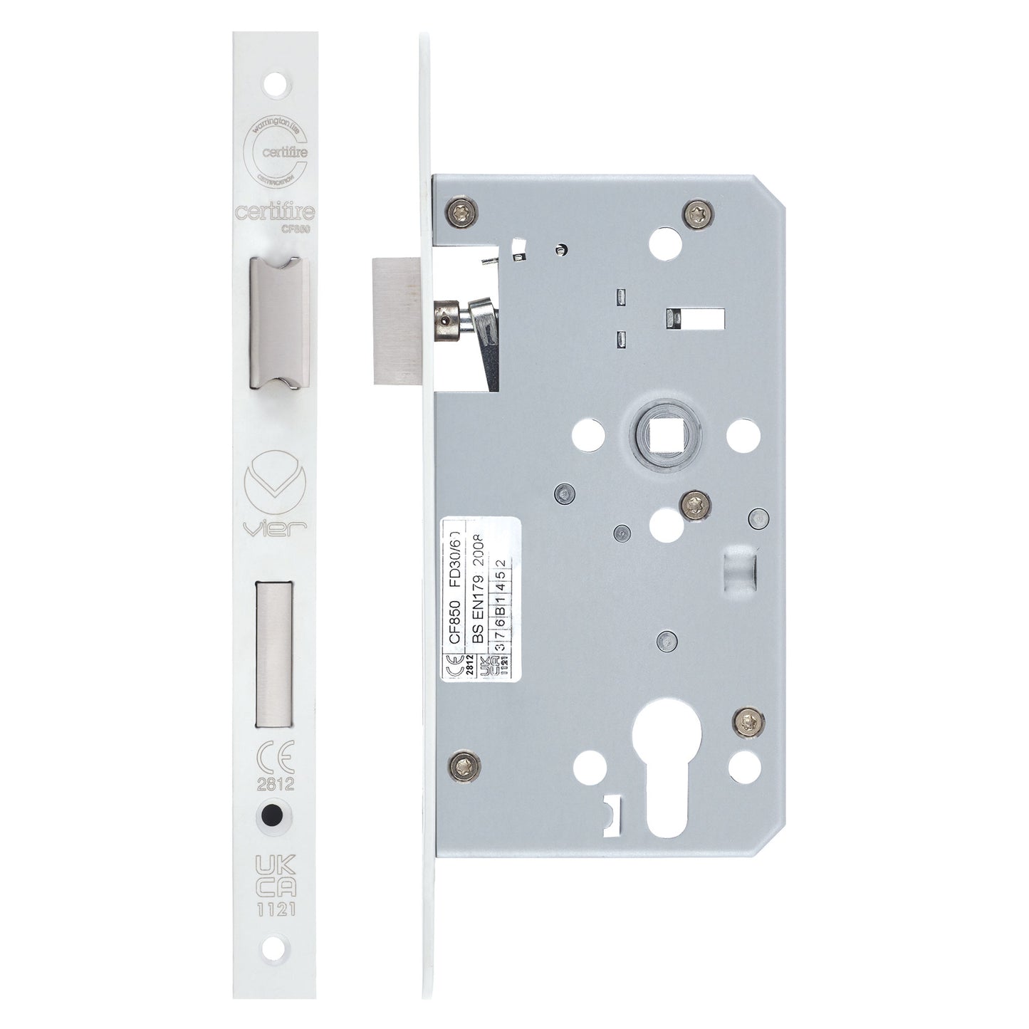 Mortice Escape Sashlock - 72mm Centres, 60mm Backset - Square Forend