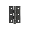 Zoo Hardware Door Hinge 2 Ball Bearing in black, measuring 3 inches by 2 inches, constructed from durable steel, features two ball bearings for smooth operation.