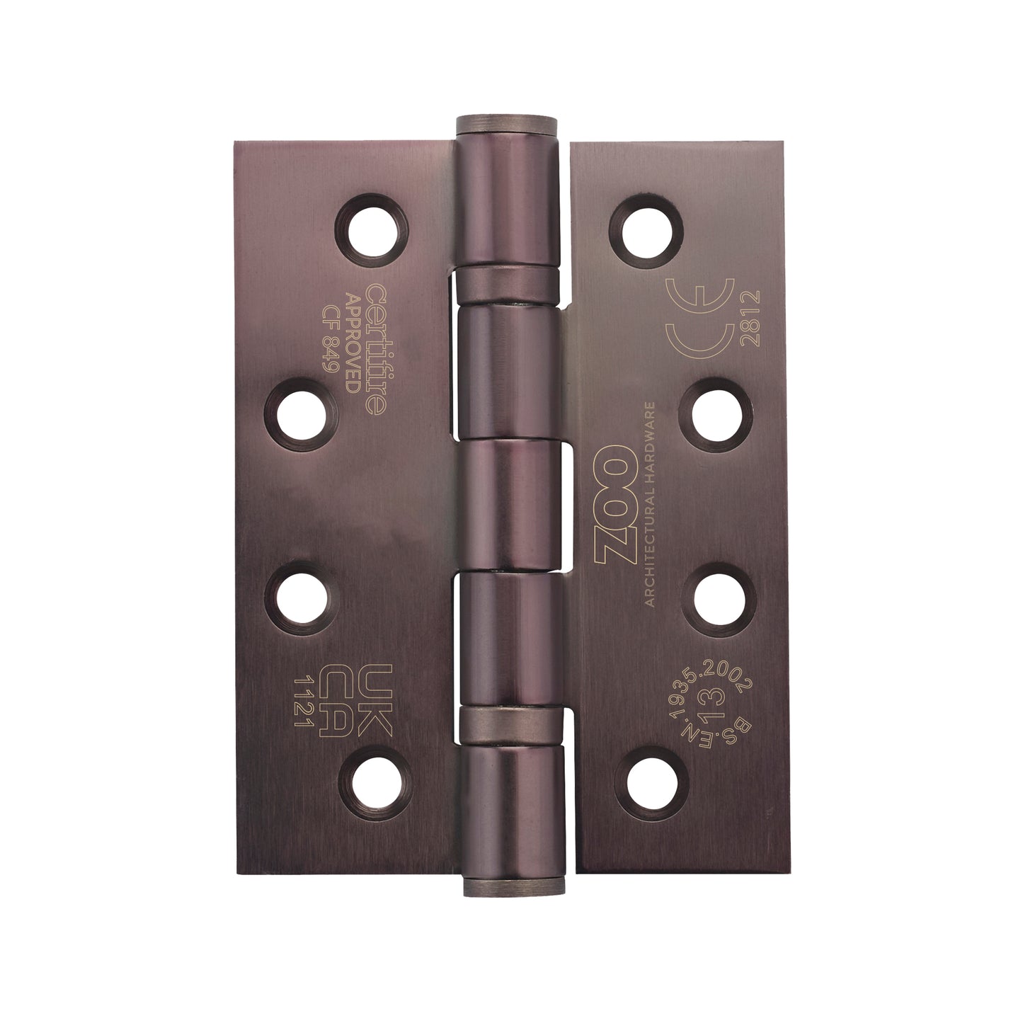 Grade 13 Hinges - Ball Bearing 102mm x 76mm x 3mm Square Corner