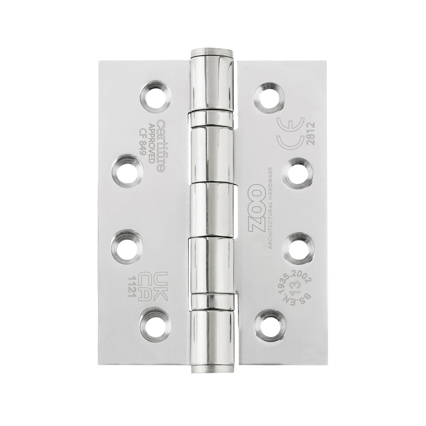 Grade 13 Hinges - Ball Bearing 102mm x 76mm x 3mm Square Corner