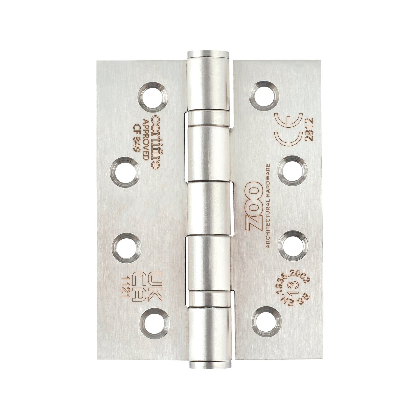 Grade 13 Hinges - Ball Bearing 102mm x 76mm x 3mm Square Corner