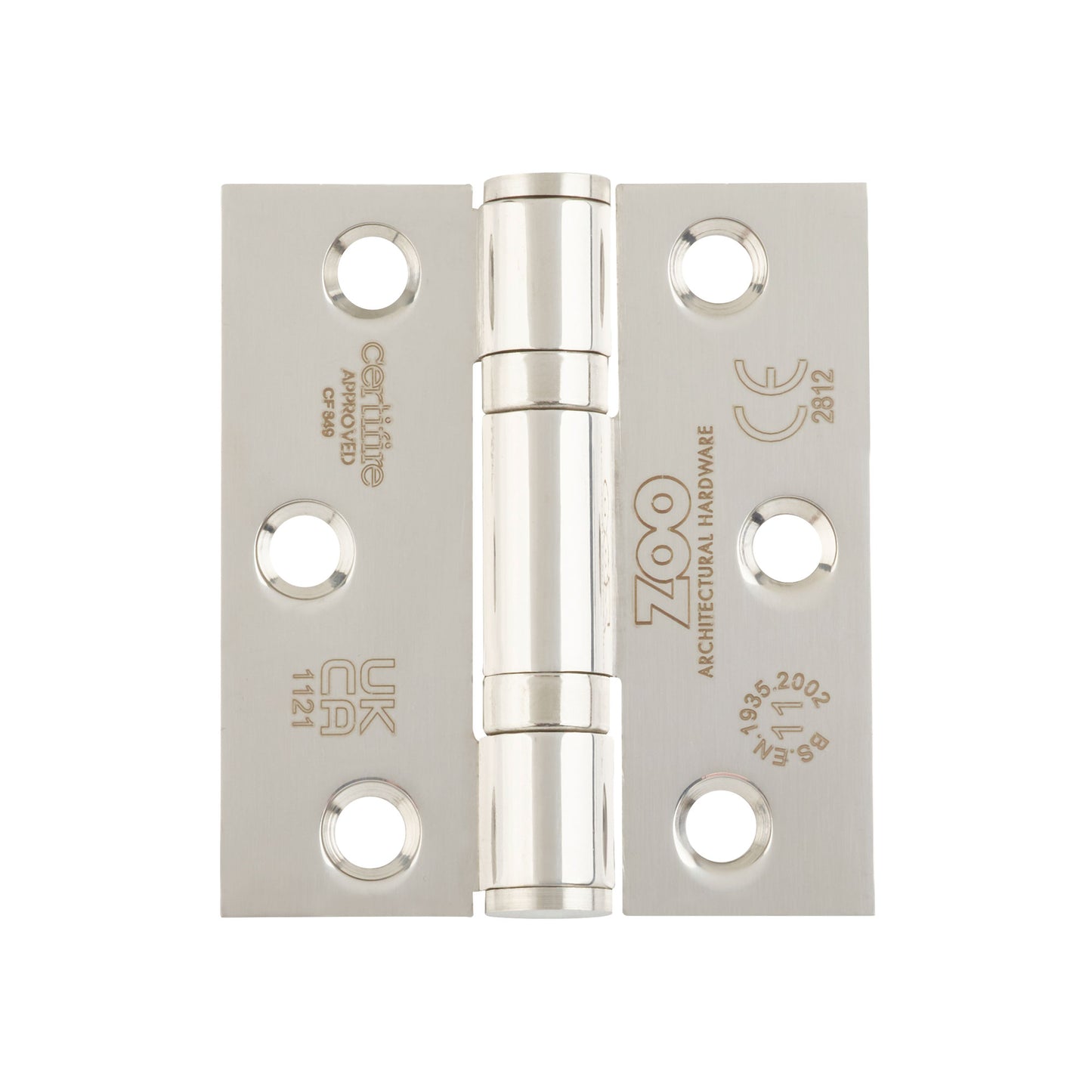 Grade 11 Bearing Hinges - 76mm x 67mm x 2.5mm Square Corner