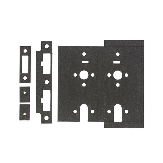 Zoo Hardware 1mm Universal DIN Lock Intumescent to Suit ZDL, consisting of multiple black intumescent strips designed to fit standard DIN lock setups, providing fire-resistant properties and ensuring compatibility with existing hardware.