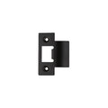 Zoo Hardware Tubular Latch Tongue Strikes in polished brass, designed as a spare component. The latch strike features a rectangular shape with two mounting holes for installation.