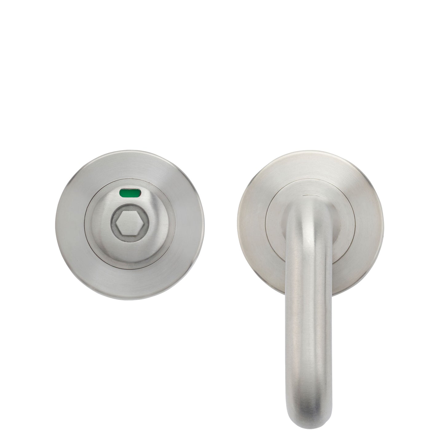 Accessible Turn and HEX Release with Indicator on 52mm rose- Screw On Cover - 5mm spindle - Grade 304