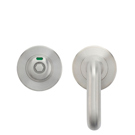 Accessible Turn and HEX Release with Indicator on 52mm rose- Screw On Cover - 5mm spindle - Grade 304