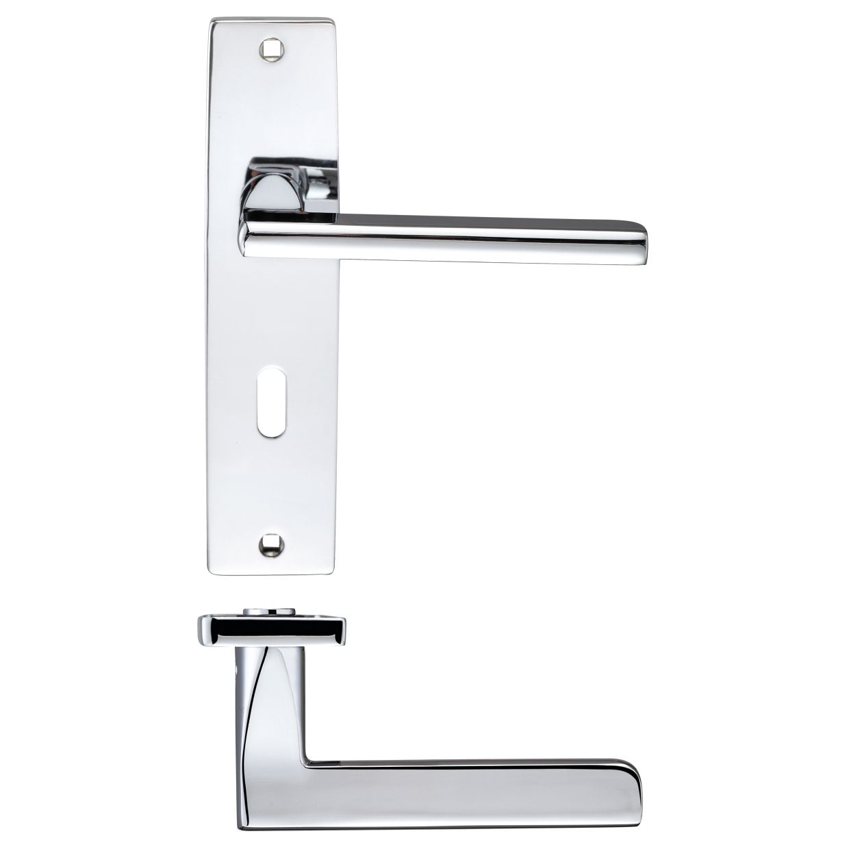 Venice Lever Lock (57mm Centres) On Backplate - 180x43mm