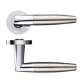 Atlanta lever on round rose - Polished Chrome and Satin Nickel