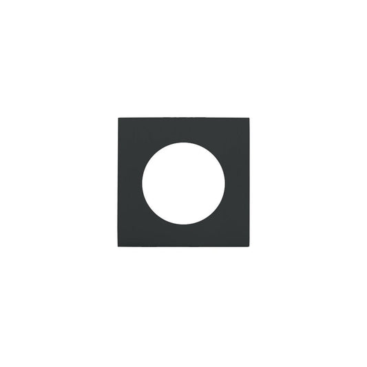 Zoo Hardware ZPZ Spare Square Rose Pack in black, featuring a square design with a circular hole in the center, made of durable material suitable for hardware applications.