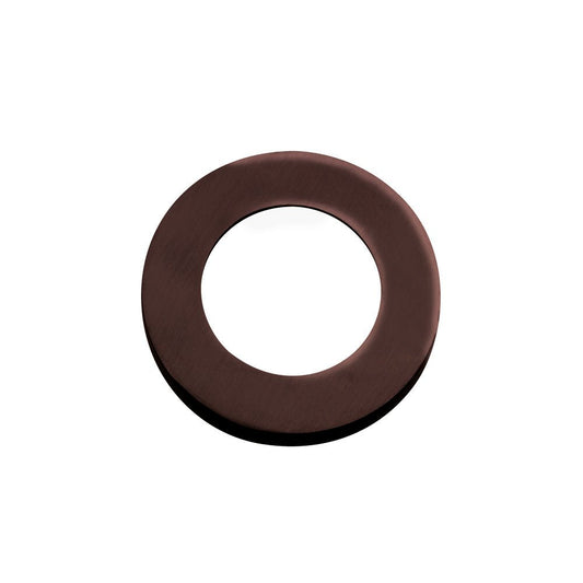 Zoo Hardware Spare ZPZ Screw On Outer Roses in a bronze finish, consisting of two circular covers designed to fit over screw fixings, featuring a smooth surface for a clean installation.