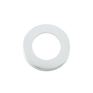 Zoo Hardware Spare ZPZ Screw On Outer Roses - 2x Covers Only in polished chrome finish, featuring a round design with an inner cut-out, suitable for covering screw holes in fixtures.