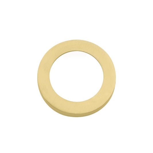 Zoo Hardware ZPZ Spare Rose Pack To Suit Turn & Release & Esc in a brass finish, featuring a round design with a central opening, ideal for door hardware applications.