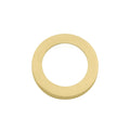 Zoo Hardware ZPZ Spare Rose Pack in a soft brass finish, designed to suit turn and release mechanisms. The circular shape features a central opening.