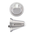 Anti-Ligature knob on Rose - Internal & External - Satin Stainless Steel