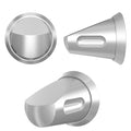 Anti-Ligature knob on Rose - Internal & External - Satin Stainless Steel